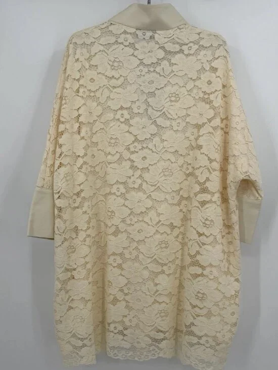 Tuckernuck Ivory Lace Willow Blouse size XL Oversized Top Cotton/Nylon - Picture 5 of 7